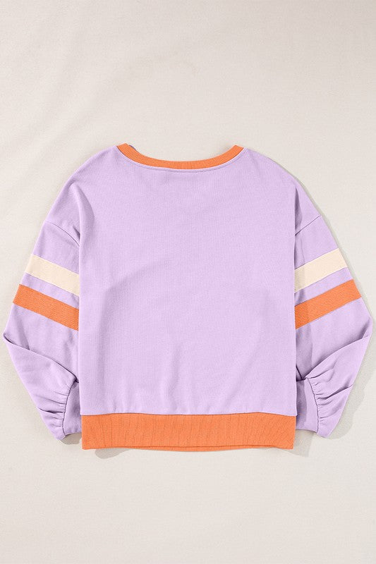 Monique | Knitted women's sweatshirt with low shoulders and V-neck