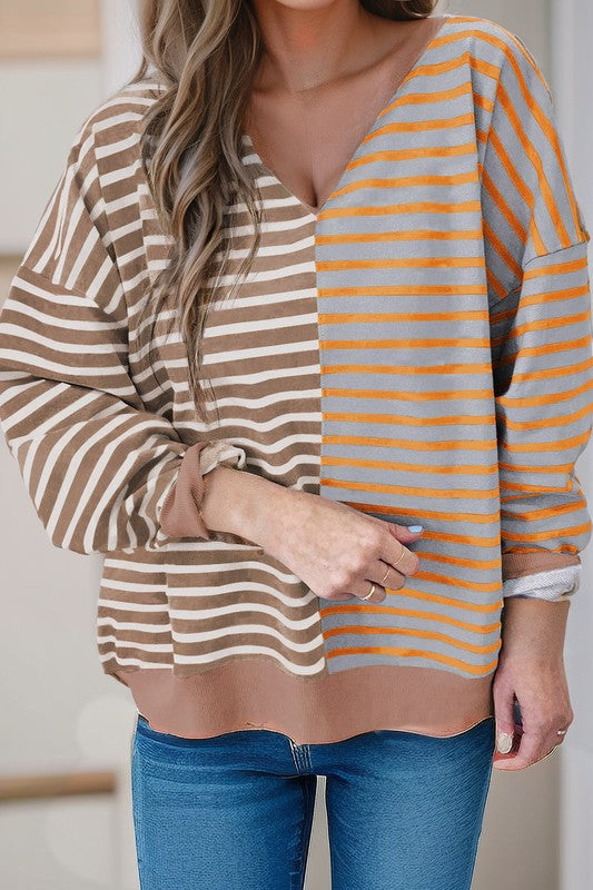 Felicidad | Oversized sweatshirt with dropped shoulders in a color block look