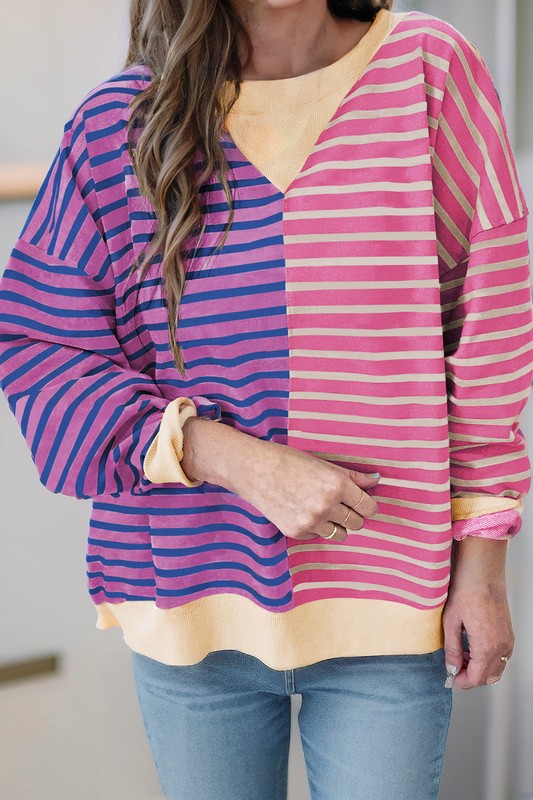 Felicidad | Oversized sweatshirt with dropped shoulders in a color block look