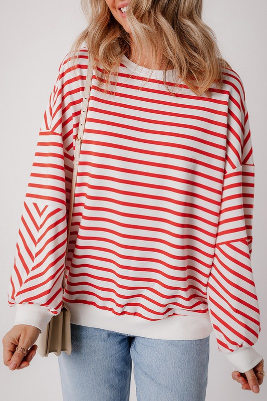 Fabienne | Loose women's sweatshirt with low shoulders and a crew neck