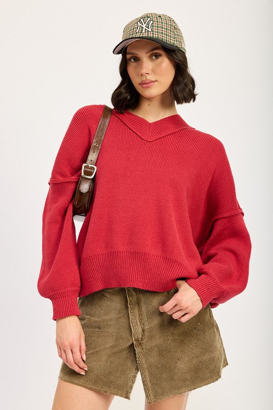 Brigitte | OVERSIZED V-NECK SWEATER