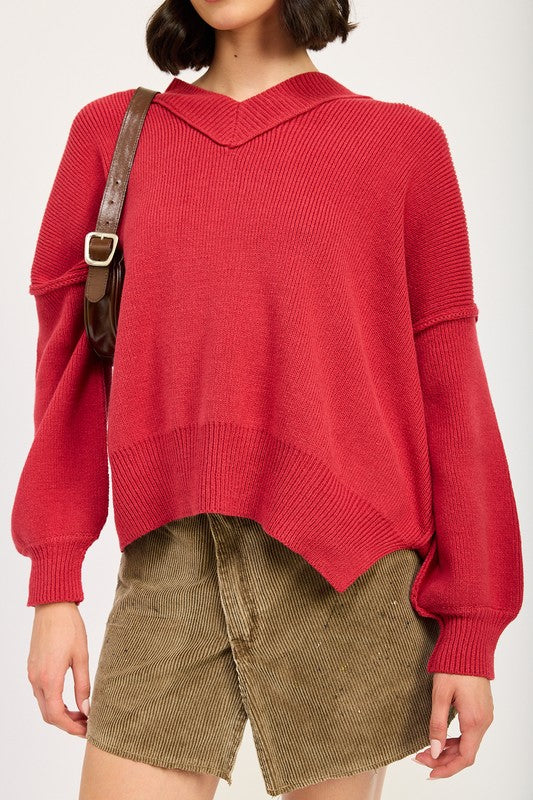 Brigitte | OVERSIZED V-NECK SWEATER