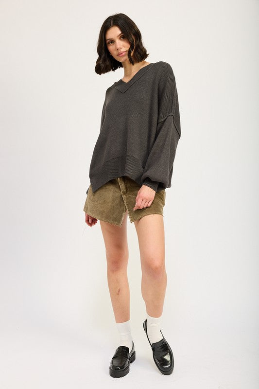 Brigitte | OVERSIZED V-NECK SWEATER
