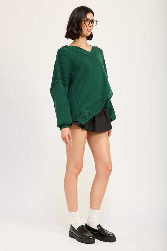 Brigitte | OVERSIZED V-NECK SWEATER