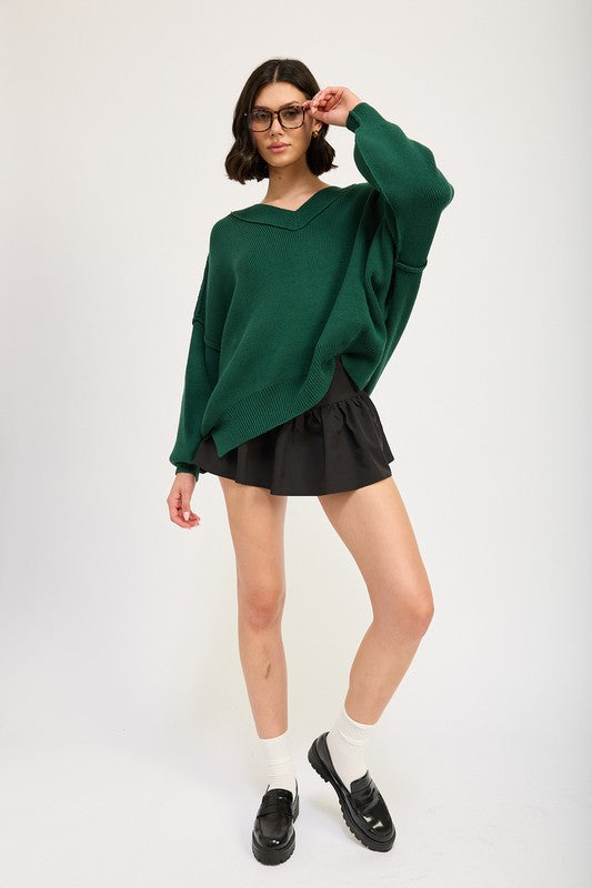 Brigitte | OVERSIZED V-NECK SWEATER