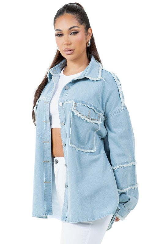 Anya | Women's fashion oversize denim shirt