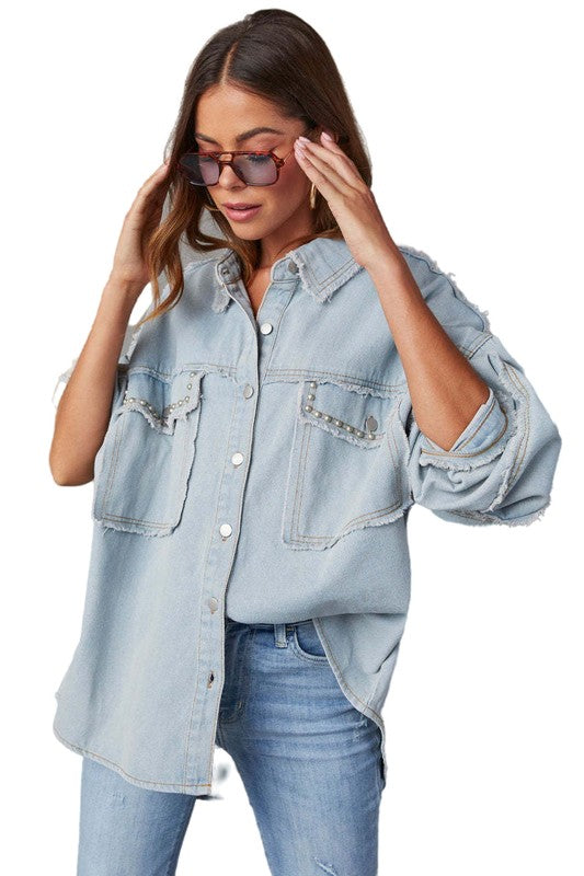 Anya | Women's fashion oversize denim shirt
