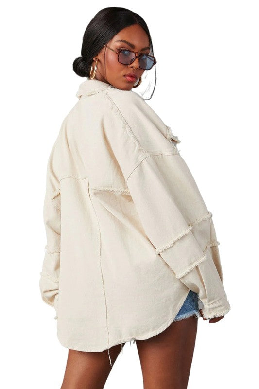 Anya | Women's fashion oversize denim shirt