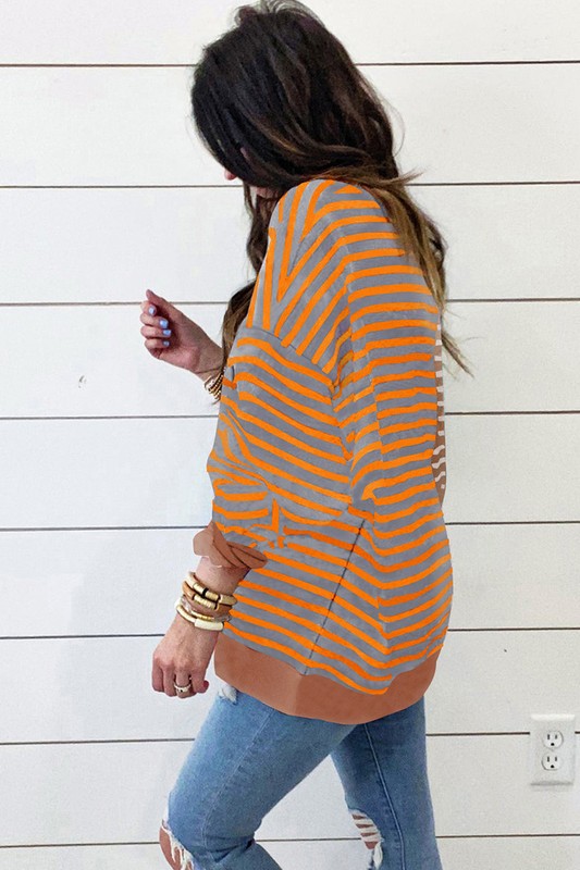 Otilia | Oversized sweatshirt with dropped shoulders in a color block look