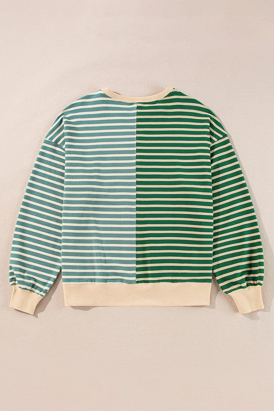 Otilia | Oversized sweatshirt with dropped shoulders in a color block look