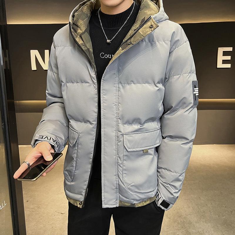 Rita | Men's hooded down jacket with quilted design