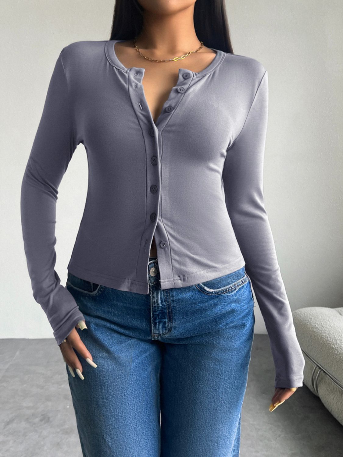 Josefa | Long sleeve t-shirt with buttons