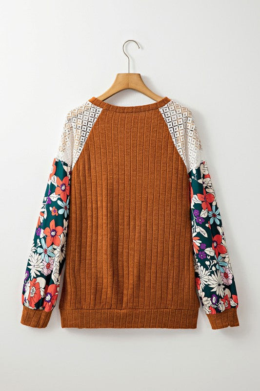 Stella | Cotton sweatshirt with stripes and dropped shoulders