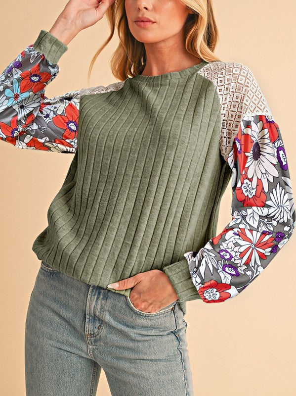 Stella | Cotton sweatshirt with stripes and dropped shoulders