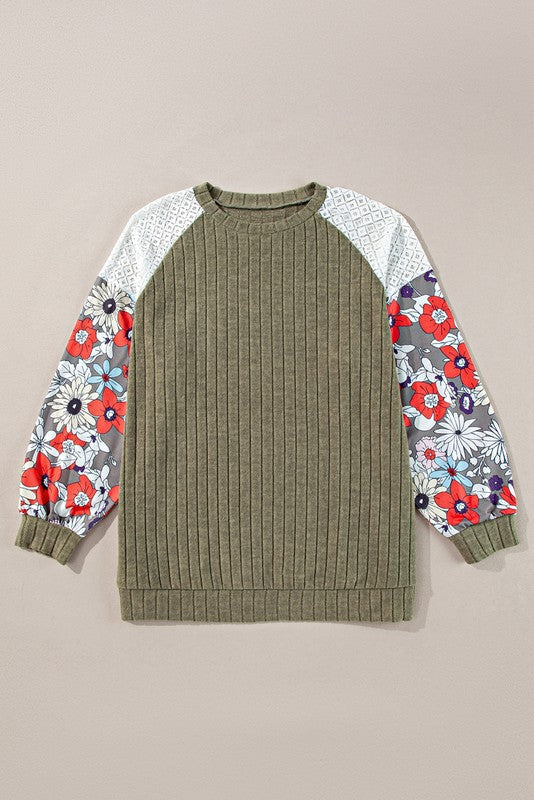 Stella | Cotton sweatshirt with stripes and dropped shoulders
