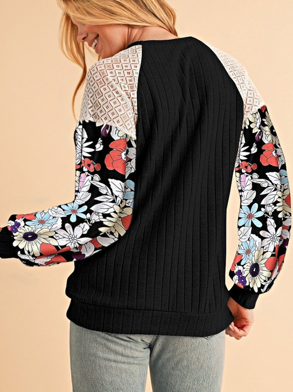 Stella | Cotton sweatshirt with stripes and dropped shoulders