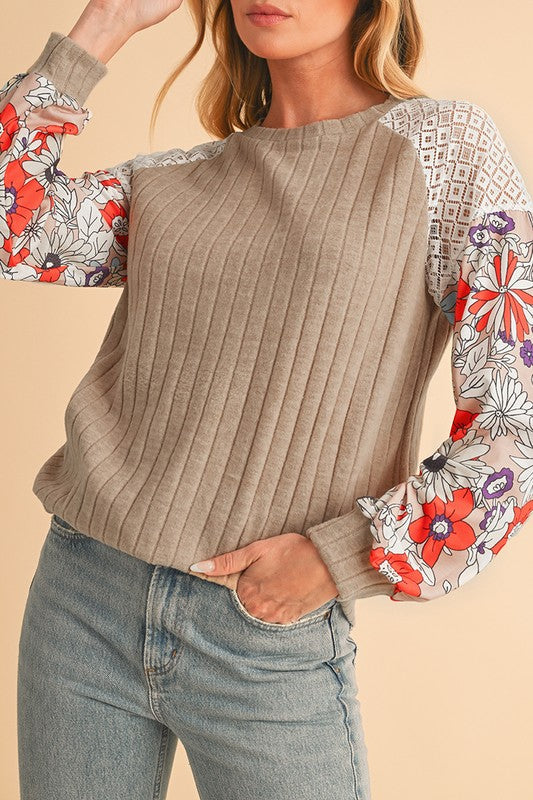 Stella | Cotton sweatshirt with stripes and dropped shoulders