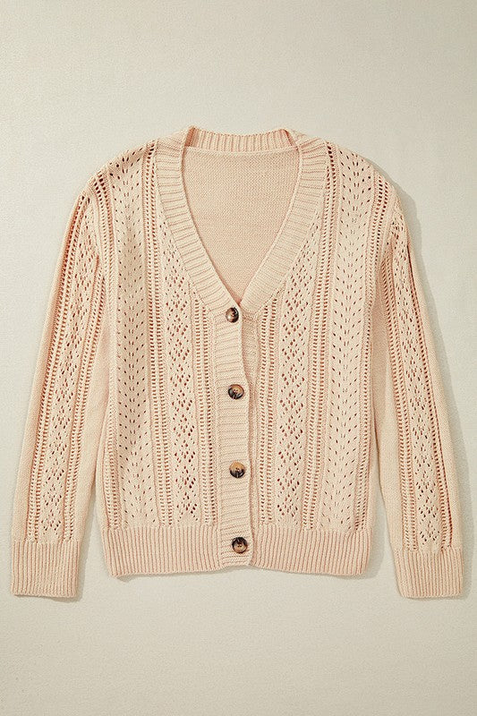 Fernanda | Open knit women's knitted sweater with deep shoulders