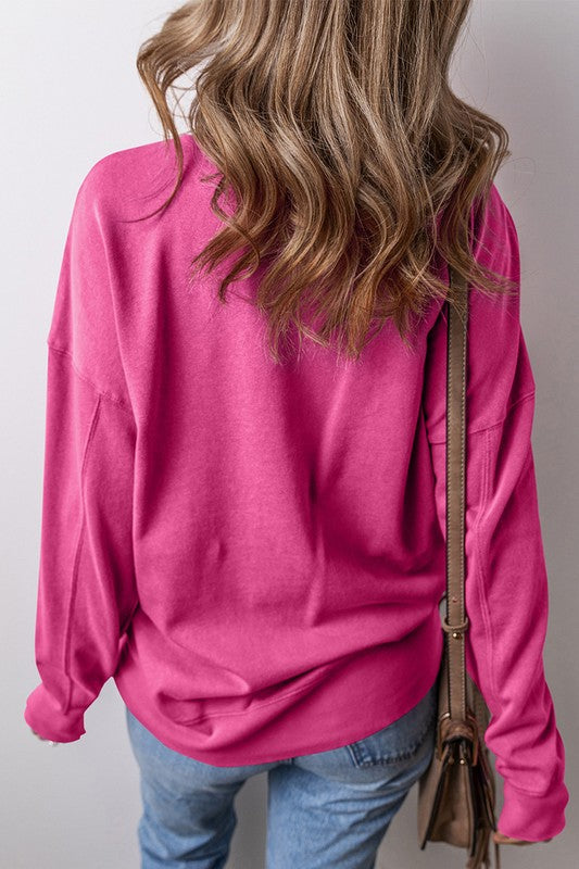 Josefina | Women's sweatshirt with crossed seams and pockets