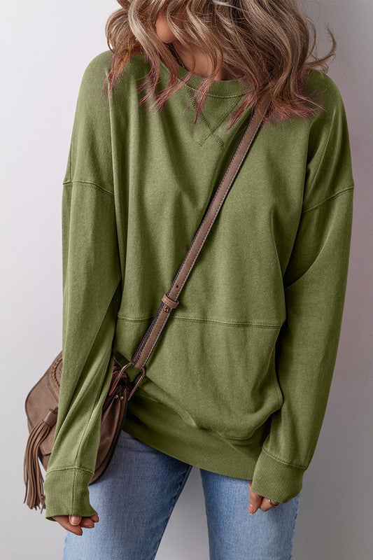 Josefina | Women's sweatshirt with crossed seams and pockets