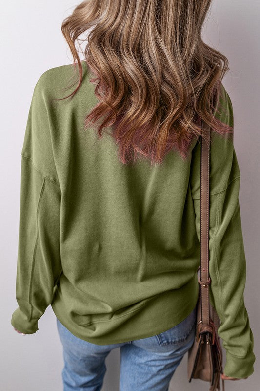 Josefina | Women's sweatshirt with crossed seams and pockets