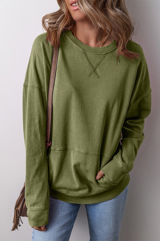 Josefina | Women's sweatshirt with crossed seams and pockets