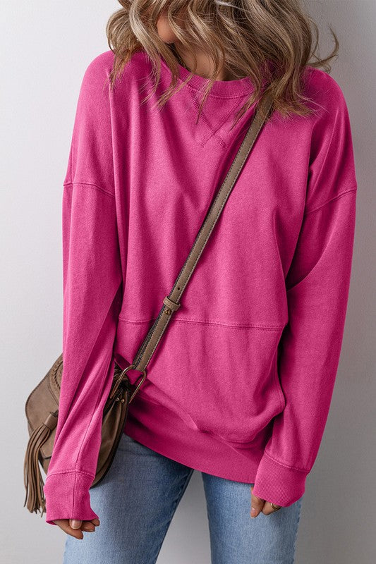 Josefina | Women's sweatshirt with crossed seams and pockets