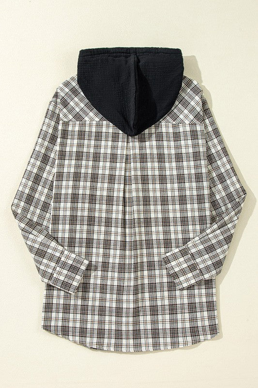 Greta | Loose-fitting, button-down printed hoodie for women