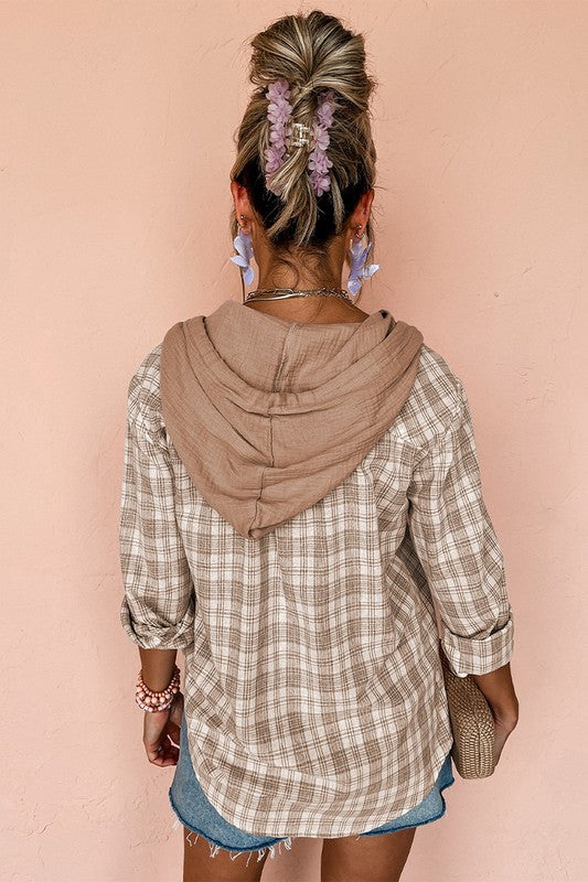 Greta | Loose-fitting, button-down printed hoodie for women