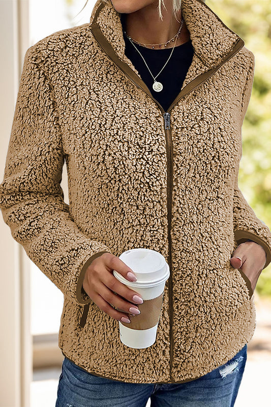 Doris | Turtleneck jacket with zip and pockets