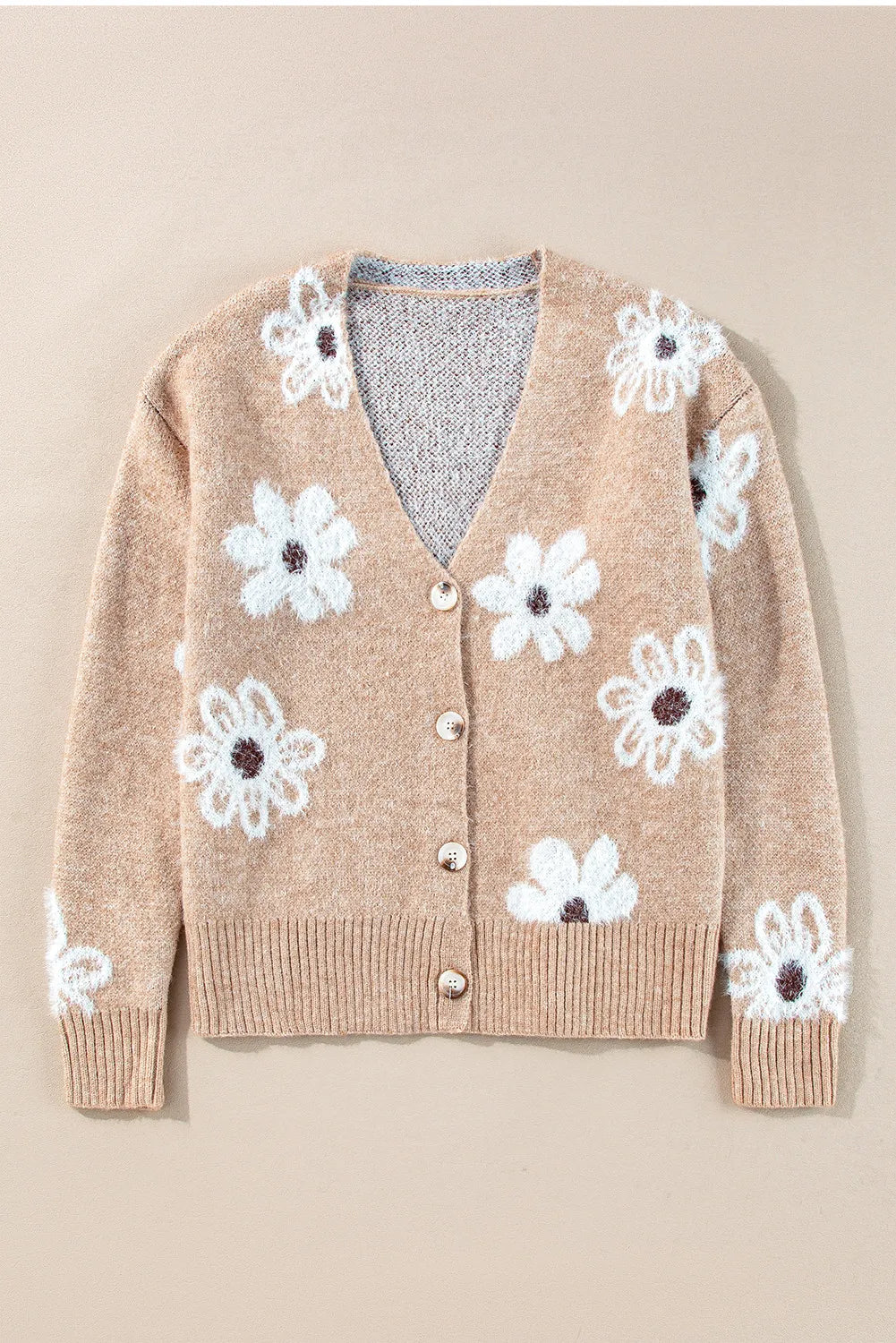 Isabel | Floral button down long sleeve cardigan