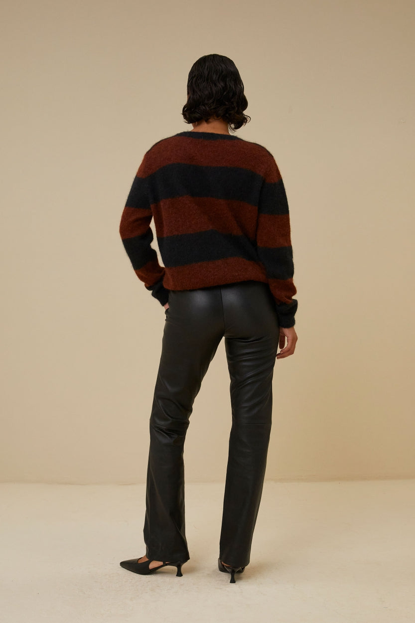 Elvia | Black Lowie leather pants