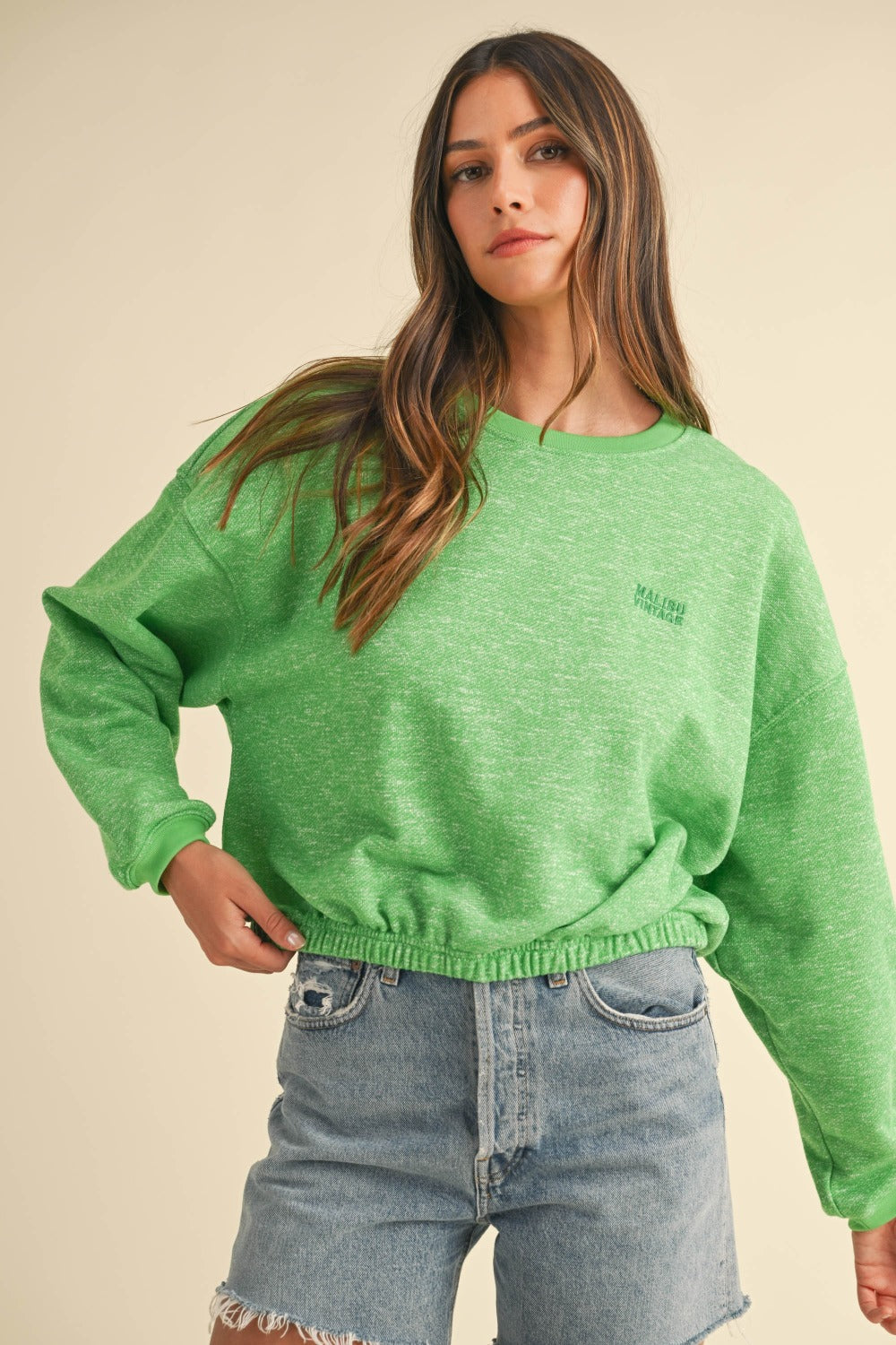 Natalia | Mable crew neck sweatshirt with letter embroidery