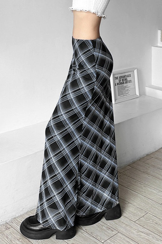 Plaid High Waist Bodycon Skirt