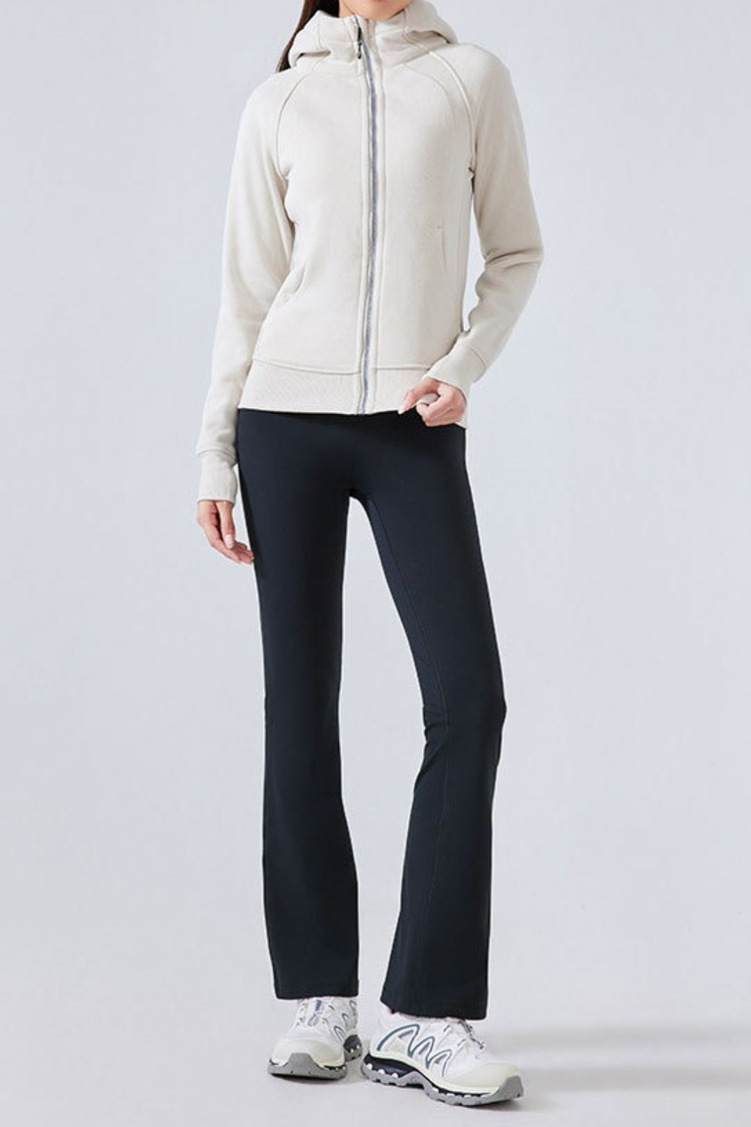 High-Waisted Fleece Lined Flared Yoga Leggings