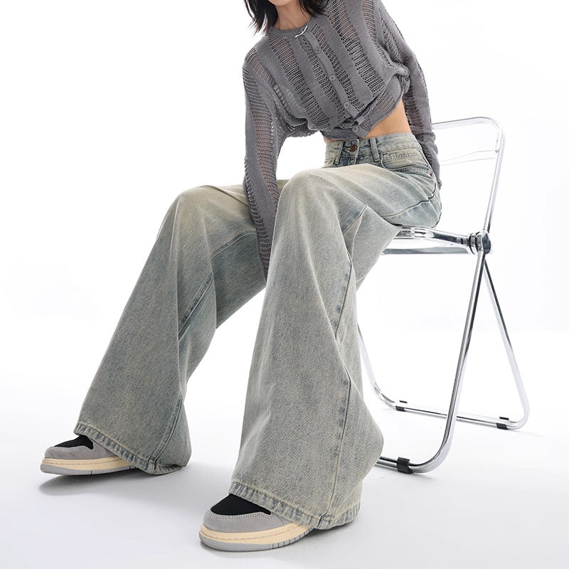 Silvia® | Women's Retro Washed Wide Leg Jeans