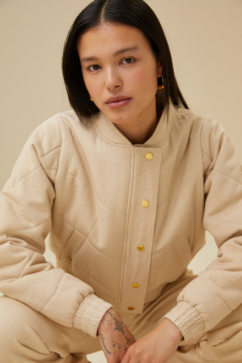 Elisa | Leah jacket in grained twill