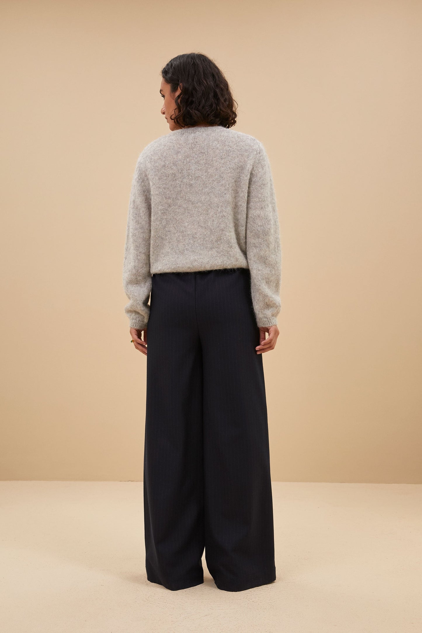 Emma | Gray Melee Natural Cleo Cardigan