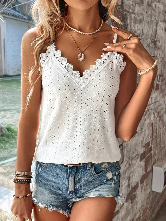 Mirella® | Elegant Sleeveless Lace Top