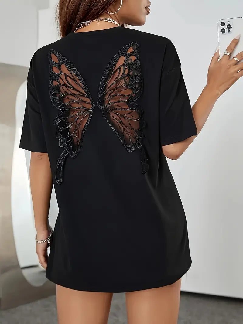 Petra® | Cotton Butterfly Mesh Shirt