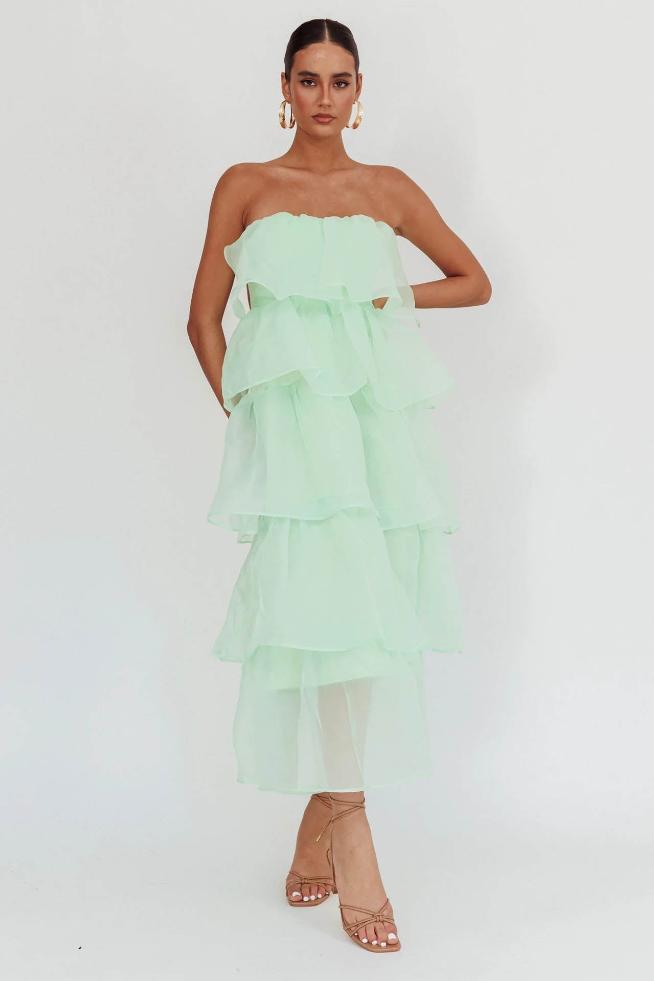 Estefanía® | Sunlit Ruffle Cascade Dress