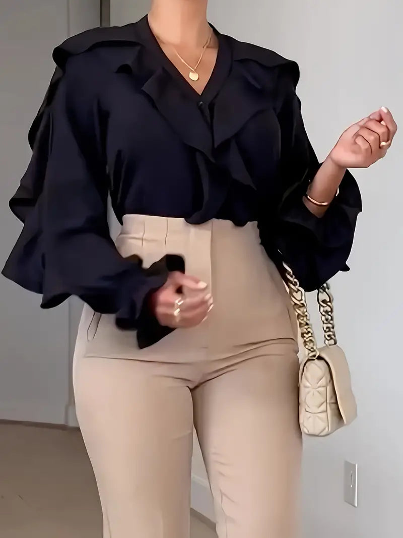 Mara® | Ruffled Blouse With Long Sleeves
