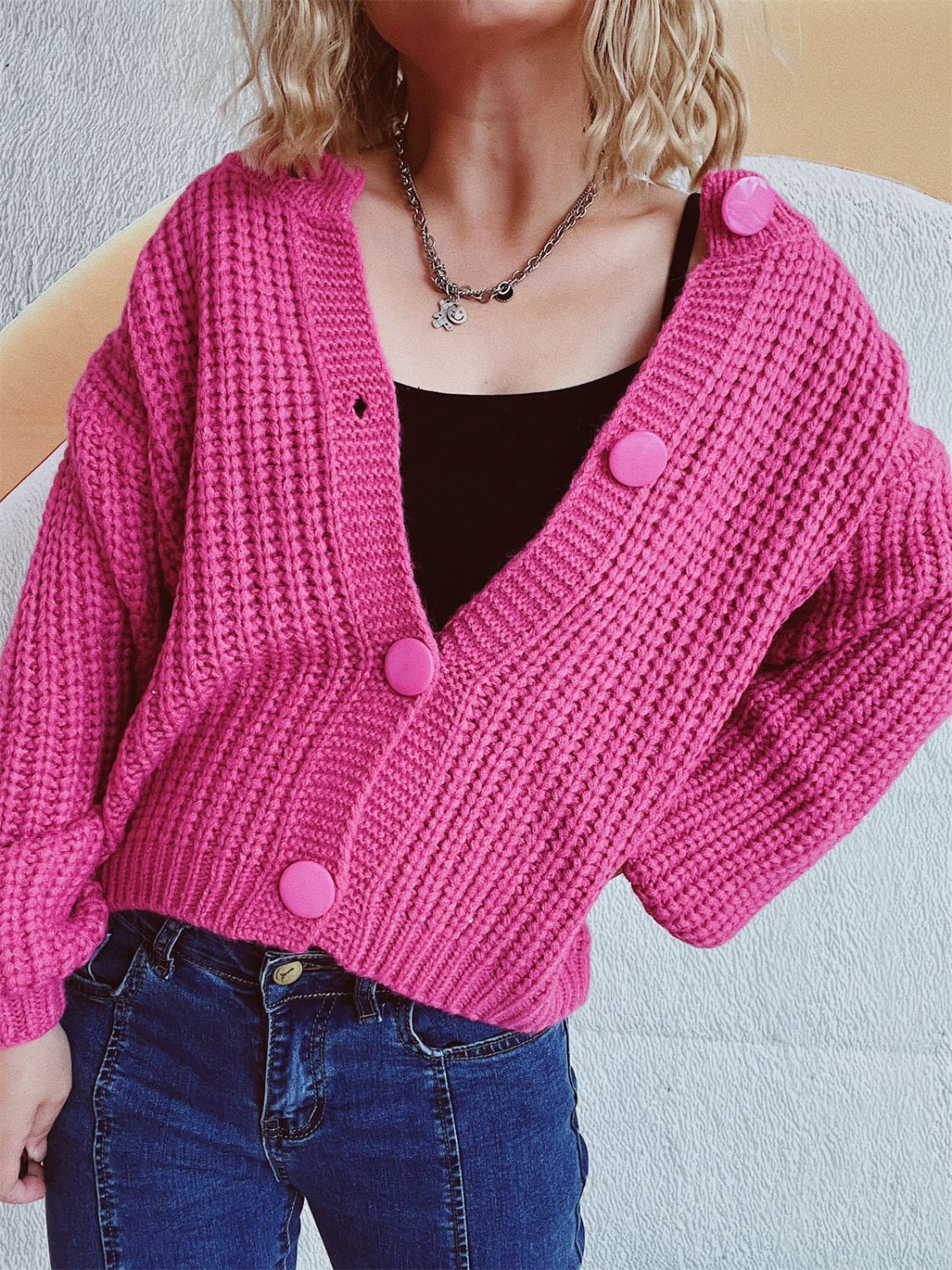Adelheid | Long sleeve cardigan with buttons