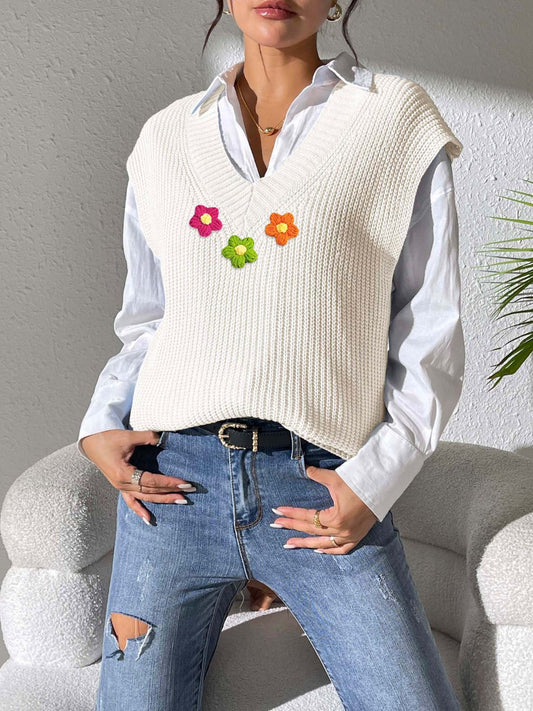 Renata | V-neck floral sweater