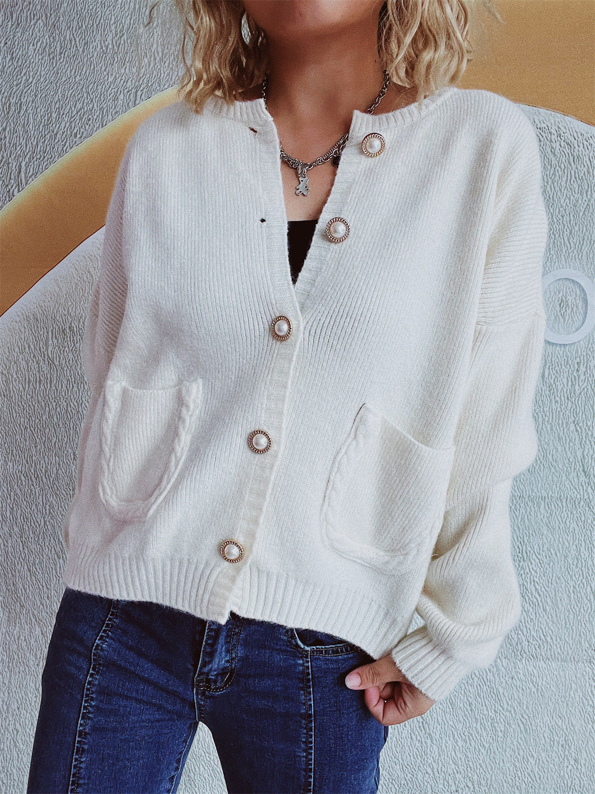 Helene | Long sleeve cardigan with buttons