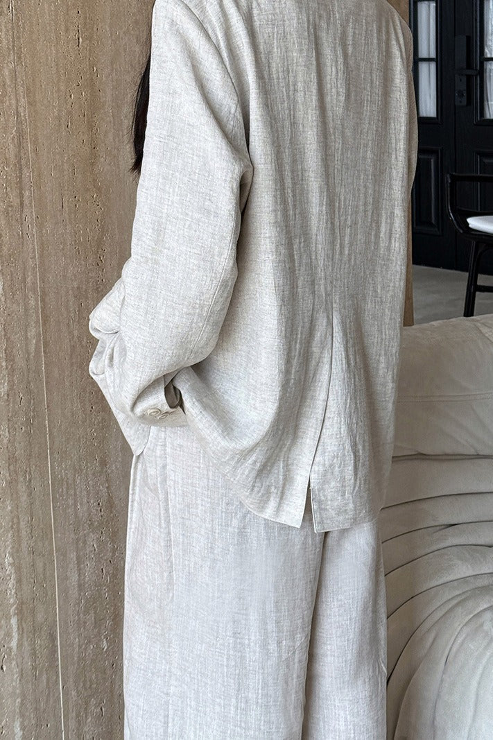 Casual Tencel Linen Suit Blazer