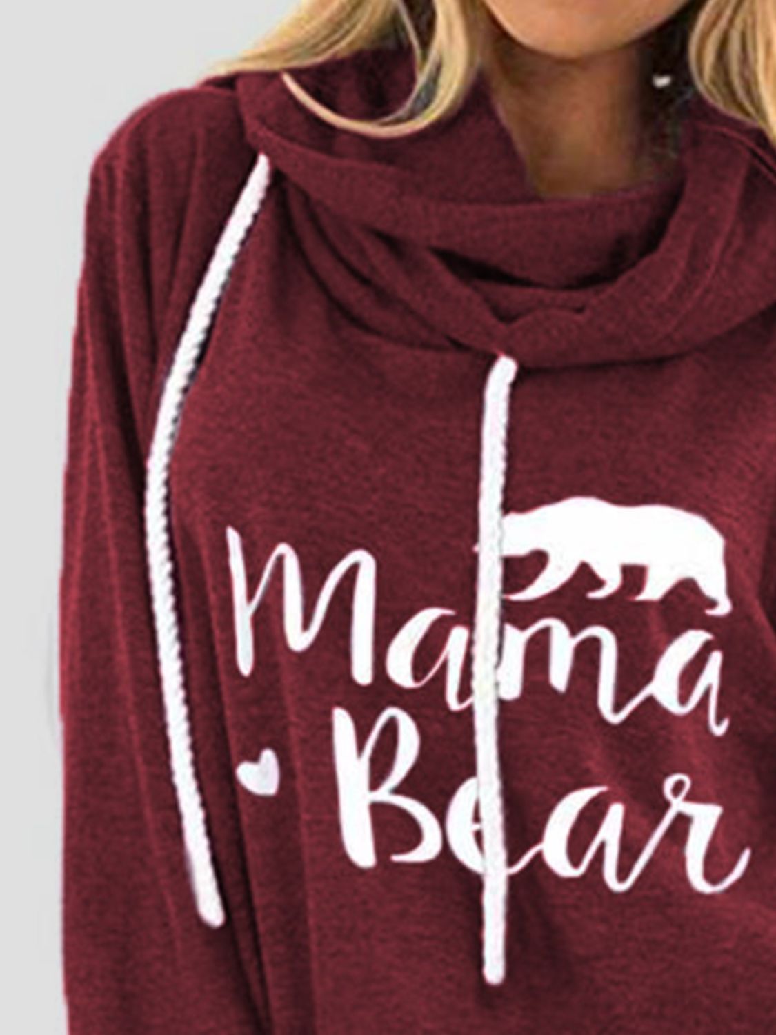 Giovanna | Long sleeve drawstring hoodie with letter graphic