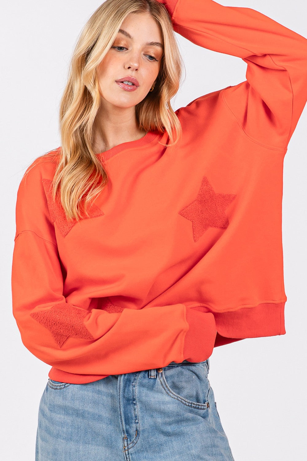 Linda | Long-sleeved sweatshirt with star patch