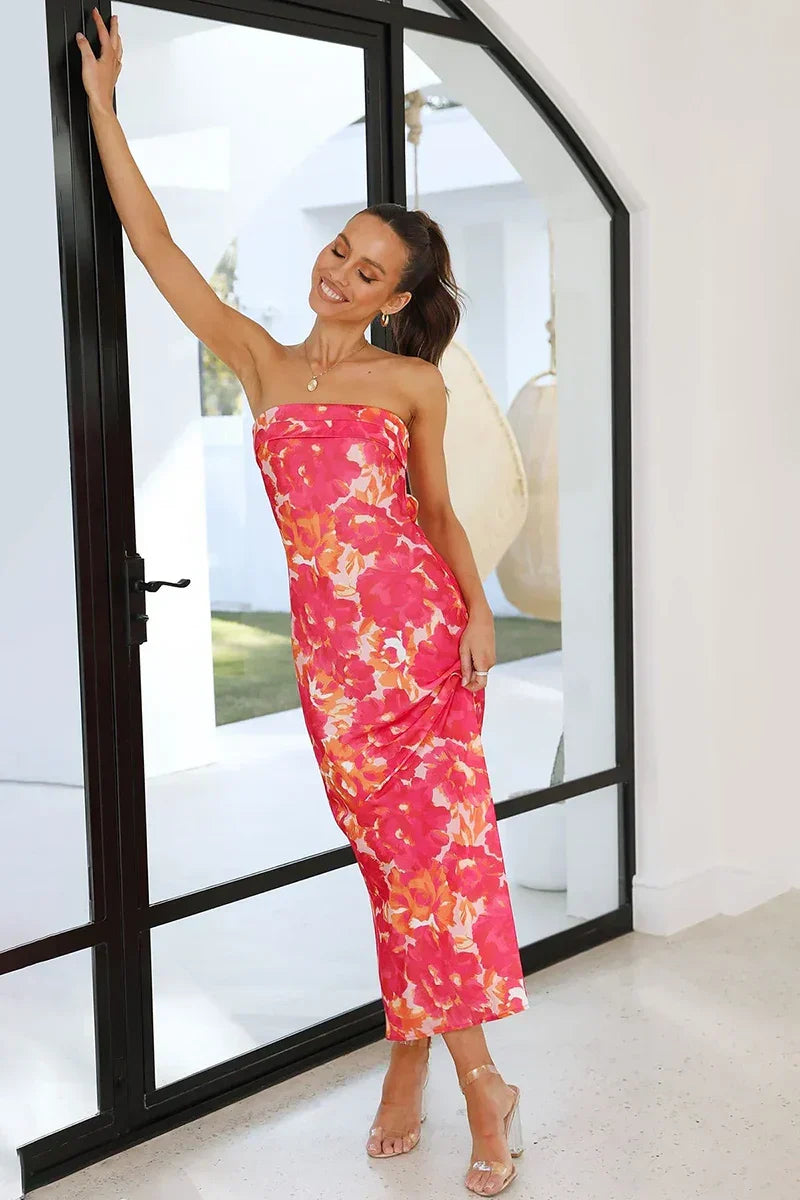 Hilda® | Maxi Dress Rose/Red Splatter