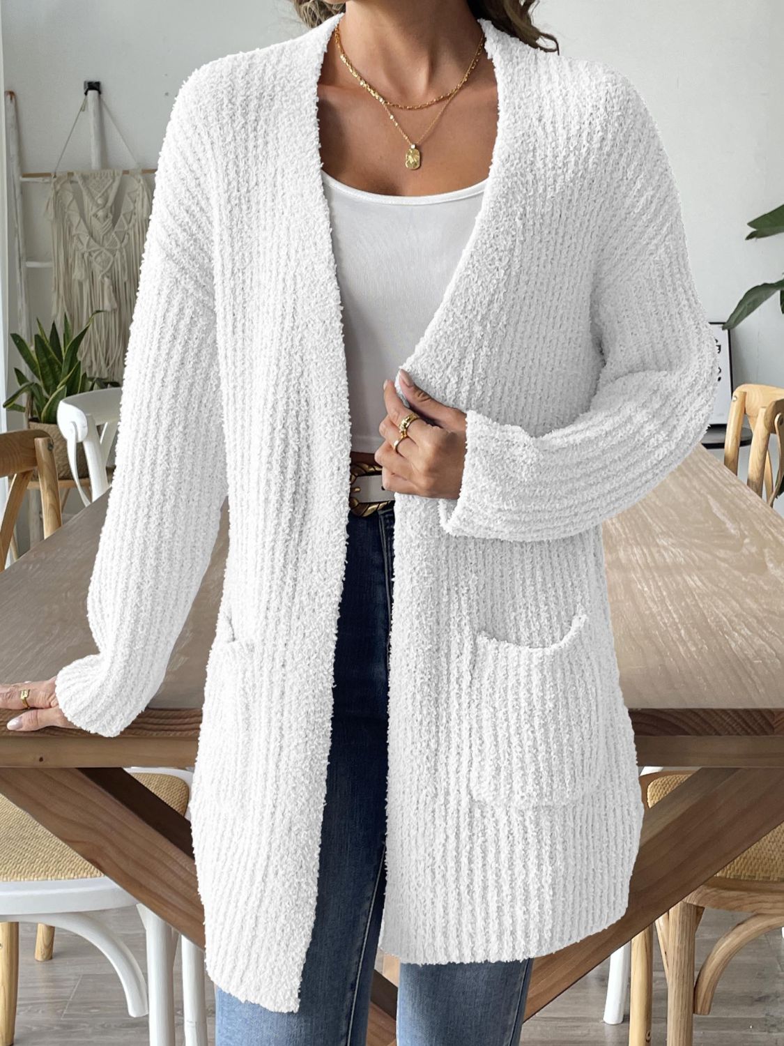 Elisa | Long sleeve open front cardigan